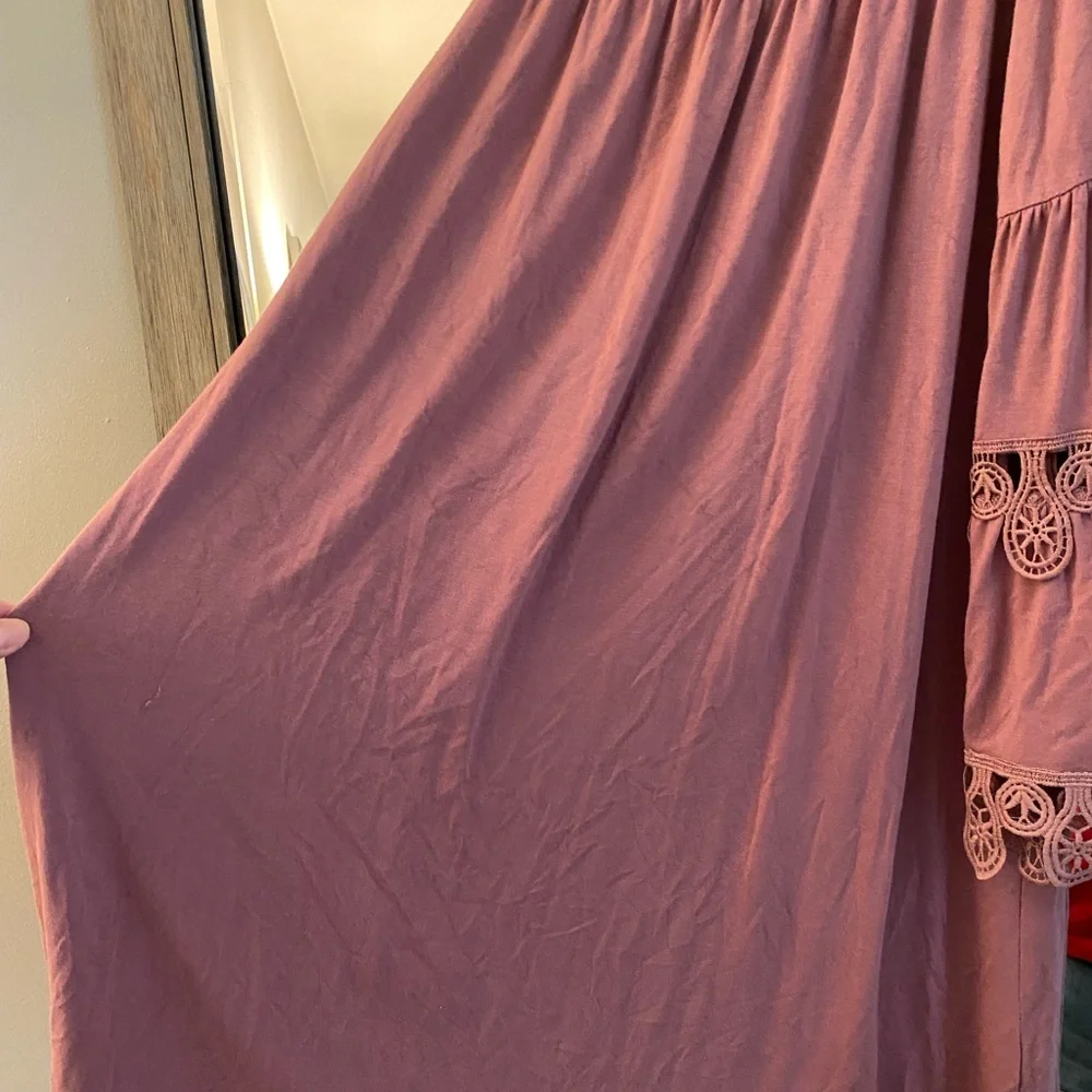 Lapis, M, off the shoulder full boho sleeve, crochet detailing, great condition! - Picture 6 of 8